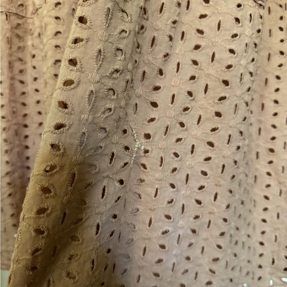 Mauve pink/ tan Buttoned Midi Sundress - Picture 3 of 8